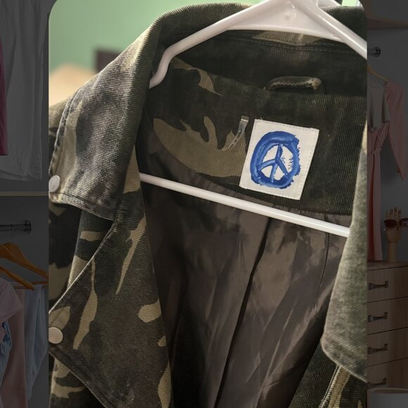 Camo relaxed biker jacket - Picture 1 of 7